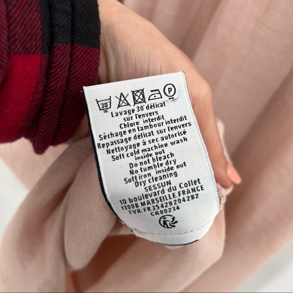 Sessun Jeanette light pink shirt dress button down size L - Picture 10 of 11